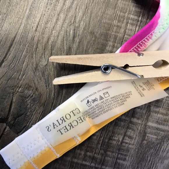 Victoria's Secret Women’s Two Piece Swim Suit Muliticolored Striped Size S/P - Picture 8 of 11